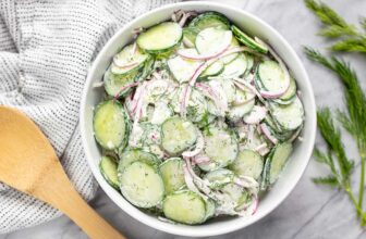 Creamy Cucumber Salad Recipe | The Keep At Dwelling Chef